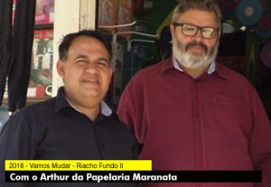 Vicemar Medeiros com Arthur da Papelaria Maranata Riacho Fundo II